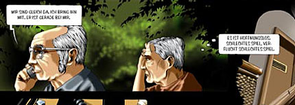 Auszug aus dem Comic (Doppelseite)